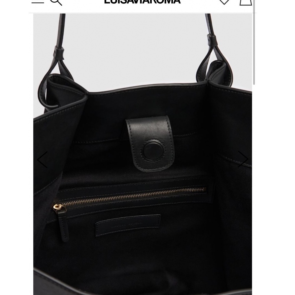 LOULOU STUDIO black leather tote - Picture 6 of 10